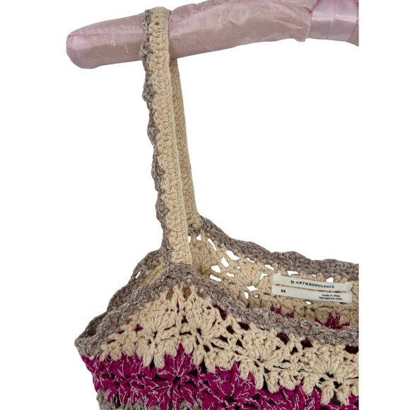 Anthropologie Crochet Neutral Tone Crop Top | Coastal Cowgirl Eclectic Grandpa - Picture 4 of 16